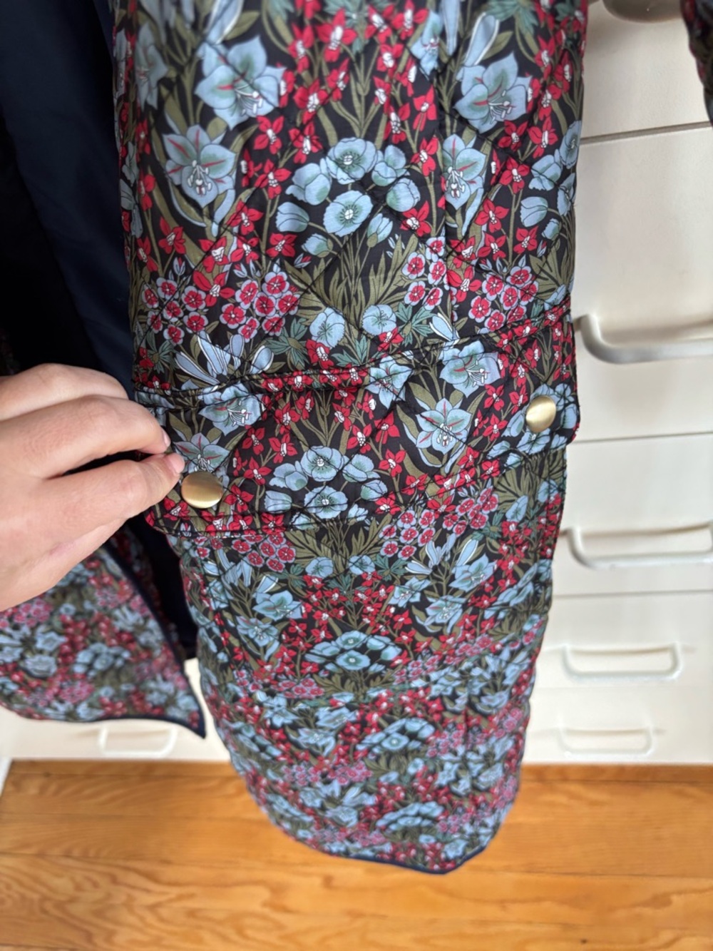J. Crew Quilted Liberty Floral Puffer Coat - Picture 5 of 7